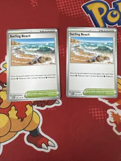 Pokemon TCG Mega Evolution 2X Surfing Beach 129/132 X2 - English NM PLAYSET - Image 1