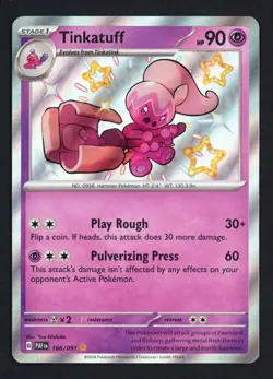 Tinkatuff 166/091 Paldean Fates Shiny Rare Pokemon TCG - Image 1