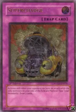 Supercharge - POTD-EN056 - Ultimate Rare - 1st Edition x1 Lightly Played - Image 1
