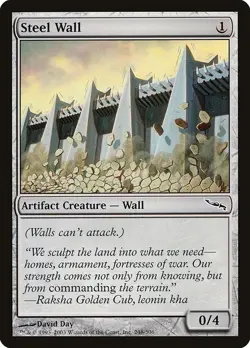 STEEL WALL - Mirrodin - MTG Magic the Gathering Card - Common - Image 1