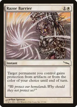 RAZOR BARRIER - Mirrodin - MTG Magic the Gathering Card - Common - Image 1