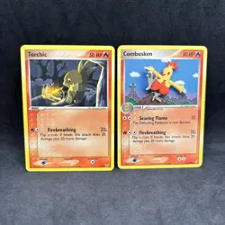 Pokemon TCG - Torchic 7/10 & Combusken 31/100 - EX Era Card Lot - LP - Image 1