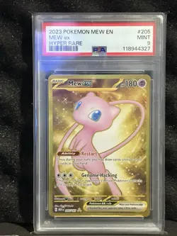 Mew 205/165 Scarlet & Violet 151 Full Art Gold Hyper Rare Pokemon Card PSA 9 - Image 1