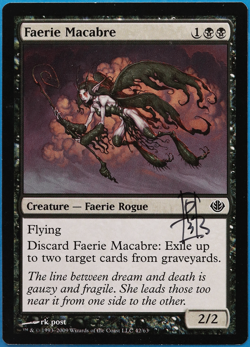 Faerie Macabre Garruk vs. Liliana NM Black Common SIGNED CARD (504987) ABUGames - Image 1
