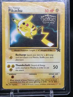 Pokemon Pikachu the First Movie #4 Promo Card Near Mint - Image 1