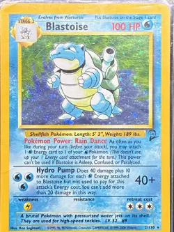 Pokemon TCG Blastoise 2nd Edition Base Set Holo Rare Card NM - Image 3