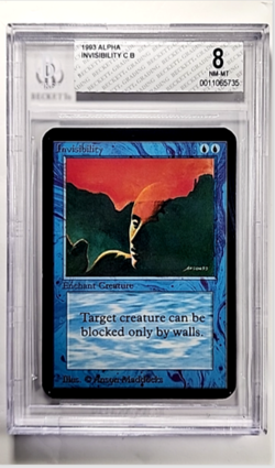 1993 MTG Magic The Gathering LEA Alpha Vintage Invisibility BGS 8 Near Mint - Image 1