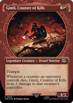 Gimli, Counter of Kills (Showcase) (Surge Foil) -Foil Near Mint MTG - Image 1