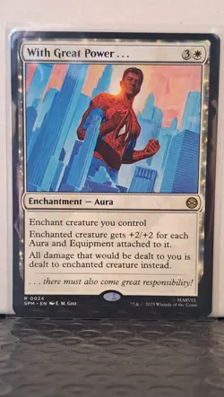 MTG Spider-Man - With Great Power... #24 (Rare Enchantment) - Image 2