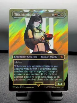 Tifa, Martial Artist Borderless Surge Foil MTG Final Fantasy Mythic Rare Mint - Image 1