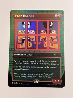 MTG Seven Dwarves (0818) (Rainbow Foil) NM Secret Lair Atlanta Bonus 818 Eng SLD - Image 1