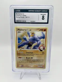 Machamp GL 46/111 Rising Rivals Regular Pokemon 2009 Graded CGC 8 NM/Mint - Image 1