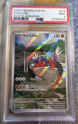 2023 POKEMON SVP SCARLET & VIOLET ELITE TRAINER BOX PROMO #014 KORAIDON PSA 9 - Image 1