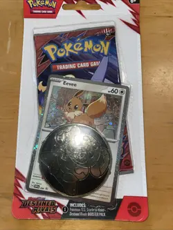 Pokemon Destined Rivals Checklane Blister-Eevee Promo-Factory Sealed - Image 2