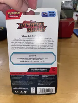 Pokemon Destined Rivals Checklane Blister-Eevee Promo-Factory Sealed - Image 5