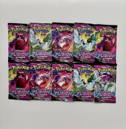 10x Fusion Strike Lot of 10 Booster Packs Factory Sealed Pokemon SWSH - Image 1