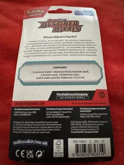 Pokemon SV Destined Rivals Blister Booster Pack Zarude Promo w/Coin Sealed - Image 3
