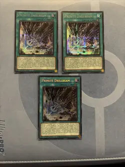 x3 Yugioh Primite Drillbeam MP25-EN115 1st Edition Prismatic Secret Rare NM - Image 1