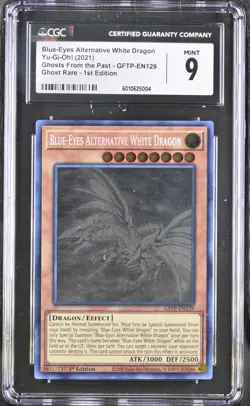 CGC 9 Yugioh Blue-Eyes Alternative White Dragon GFTP-EN129 Ghost Rare (STOCK PHO - Image 1
