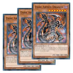 Yugioh - Dark Armed Dragon x 3 - 1st Edtion LP - Plus Free Holo Card - Image 1