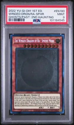 PSA 9 MINT The Winged Dragon of Ra GFP2-EN180 Ghost Rare 1st Edition 4545 Yugioh - Image 1