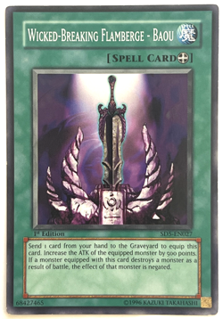 YuGiOh! - Wicked-Breaking Flamberge - Baou - SD5-EN027 - 1st Edition - Common - Image 1