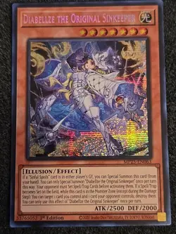 Yugioh! Diabellze the Original Sinkeeper MP25-EN063 Prismatic Secret Rare 1st NM - Image 1