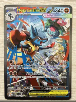 Pokemon Mega Evolution Lucario EX SIR 179/132 English Clean Card - Image 1