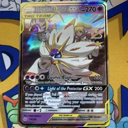 Solgaleo & Lunala GX 75/236 Cosmic Eclipse Ultra Rare Holo Pokemon Card NM - Image 2