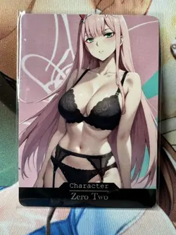 Zero Two My Darling In The Franxx hentai Anime Doujin Waifu Custom Art Card - Image 1