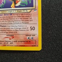 Light Arcanine Holo Neo Destiny 12/105 Pokemon Card TCG - LP - Image 3