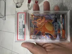 PSA Graded Charizard GX Pokemon Card Hidden Fates SM211 Black Star Promo - Image 1