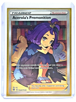 Pokemon TCG Acerola's Premonition Full Art Holo Card TG24/TG30 mint - Image 1
