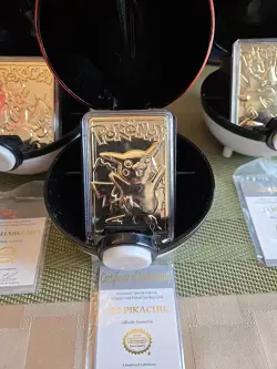 1999 -4 Pokemon 23K Gold Plated Cards Limited Pikachu, Charizard, Mewtwo, Togepi - Image 2