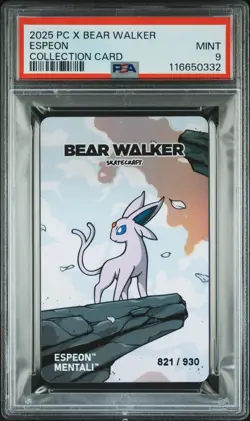 PSA 9 2025 POKEMON CENTER X BEAR WALKER COLLECTION CARDS ESPEON /930 - Image 1