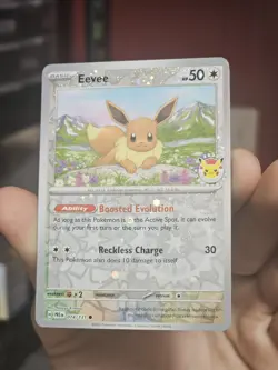 Pokemon Day 2025 Prismatic Evolutions Eevee Cosmos Promo TCG Card 074/131 - Image 2