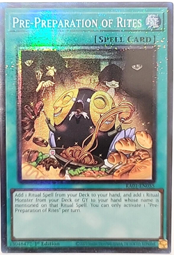 Pre-Preparation of Rites - RA01-EN055 1st Edition Collector's RARE YuGiOh Card - Image 1