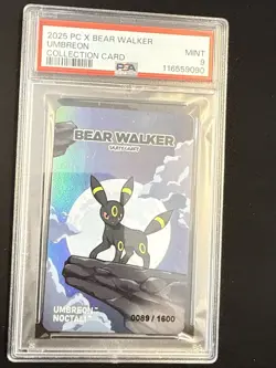 PSA 9 2025 POKEMON CENTER X BEAR WALKER COLLECTION CARDS UMBREON 89 - Image 2