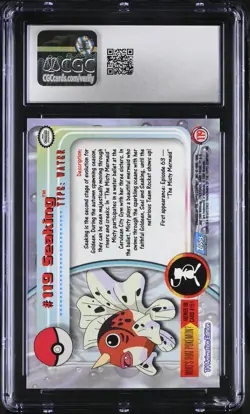 CGC 8 Seaking Topps 2000 Series 3 119 Rainbow Foil Pokemon Card - Image 2