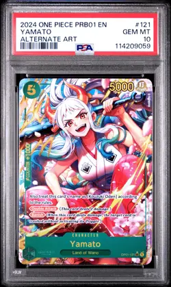 2024 ONE PIECE PRB01-PREM BOOSTER -ONE PIECE CARD THE BEST- #121 YAMATO PSA 10 - Image 1