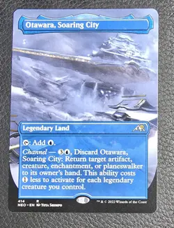 Otawara, Soaring City (Borderless) Kamigawa: Neon Dynasty Regular MTG Magic Card - Image 1