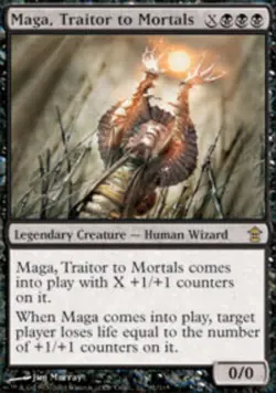 Maga, Traitor to Mortals Magic mtg Moderate Play, English Saviors x1 - Image 1