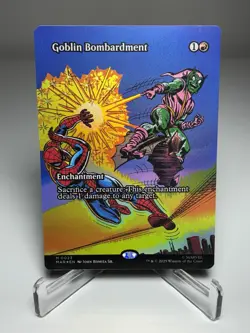 2025 MTG Spiderman Goblins Bombardment Borderless Foil - Image 1