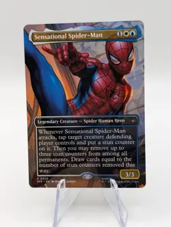 Magic the Gathering Spiderman | Sensational Spiderman Borderless | Pack fresh NM - Image 1