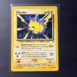 Pokemon TCG Neo Genesis Pikachu Card 70/111 Unlimited Edition WOTC DAMAGED - Image 1
