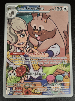 Arvens Greedent 205/182 Destined Rivals Illustration Rare Pokemon TCG - NM! - Image 1