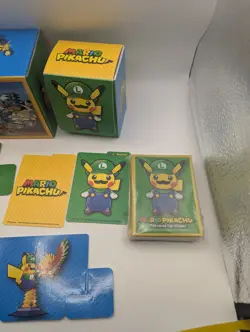 Pikachu Luigi Costume Pokemon Center Japanese Exclusive Sleeves Deck Box Set - Image 3