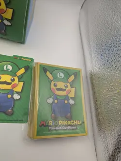 Pikachu Luigi Costume Pokemon Center Japanese Exclusive Sleeves Deck Box Set - Image 4