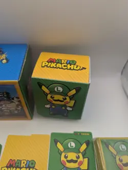 Pikachu Luigi Costume Pokemon Center Japanese Exclusive Sleeves Deck Box Set - Image 5