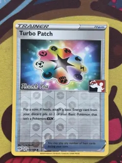 Pokemon Turbo Patch 172/189 - ‘Thank You’ Promo - SWSH Darkness Ablaze - Image 1